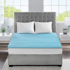NicBex 1.5"/3" Gel Memory Foam Mattress Topper,All Season Reversible Hypoallergenic Cooling Bed Topper,Pressure Relief,Antimicrobial,Blue - 1 of 4