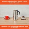 IMUSA 6 Cup Stainless Steel Stovetop Coffeemaker: Polished Silver Espresso Maker, Greca Coffee, Manual, Hand Wash - 3 of 4