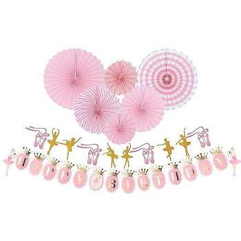 Meant2tobe Ballerina Birthday Party Decorations - Pink