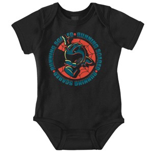PACMAN Halloween Running Scared Baby Romper Boys or Girls Brisco Brands - 1 of 1