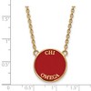 Black Bow Jewelry 14k Yellow Gold Plated Sterling Silver Chi Omega Greek Life Necklace 18 Inch - 2 of 4