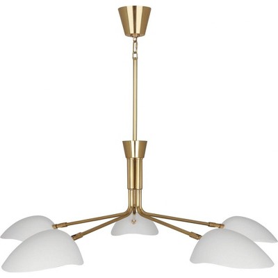 Robert Abbey Lighting Rico Espinet Racer - Light Chandelier in  Modern Brass