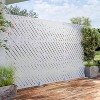 PexFix 72 in. x 47 in. Outdoor Privacy Rectangle Screen Galvanized Steel Panel Divider in White - 3 of 4