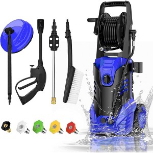 SUGIFT 2200W Electric Pressure Washer, 3500 PSI, 2.4 GPM, 5 Quick-Connect Nozzles, Detergent Selection Dial, Portable with Wheels and Hose Reel - 1 of 4