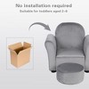 Kids Sofa Toddler Chair,Kids Armchair,Sofa Chair,Toddler Couch with Footstool, Upholstered Couch,Armrest Sofa Chair for Toddlers - 4 of 4