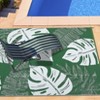 Outdoor Rug 9 x 12 Modern Plastic Straw Rug, Waterproof Tropical Leaf Patio Carpet, UV-Resistant Reversible Mat, Large Outside Woven Rug for Backyard - 3 of 4