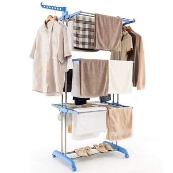Bigbolo Foldable Drying Rack Laundry Clothing Stand Collapsible