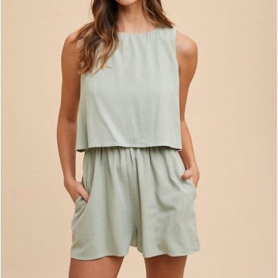 Women's Double Layer Sleeveless Romper - AnnieWear