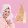 Unique Bargains Teenager Fish Shape Lightweight Strong Absorbent Hair Drying Towel 1 Pc - 2 of 4