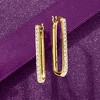 Ross-Simons 0.50 ct. t.w. Diamond Paper Clip Link Hoop Earrings in 14kt Yellow Gold - 4 of 4
