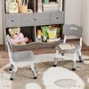 Kids Chairs - 3 Level Height Adjustable Plastic Preschool Chairs with Non-Slip Pads - 2 of 4