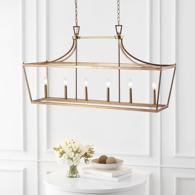 Aroris Gold 6-Light Contemporary Glass Pendant