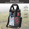 OPUX Wine Bag, 4,6 Bottle Cooler Insulated Tote Carrier Travel Picnic BYOB, Leakproof Padded Portable Party Christmas Gift - 2 of 4