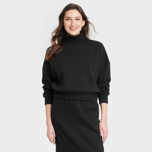 Women s Turtleneck Pullover Universal Thread Black Xs Target