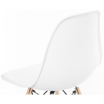 White High Back Wooden Side Chair
