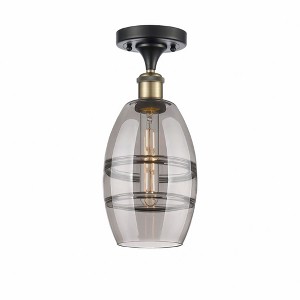 Vaz - 1 Light Semi-Flush Mount In Industrial Style-9.38 Inches Tall and 5.88 Inches Wide - 1 of 1