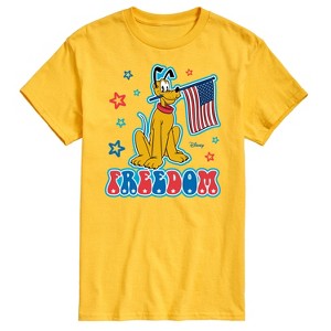 Men's - Disney - Pluto USA Flag Short Sleeve Graphic T-Shirt - 1 of 4