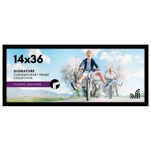 Americanflat 14x36 Poster Frame  -- Gallery-Style Frames Made of Engineered Wood - Photo Frame for Wall Display - Black - 1 of 4
