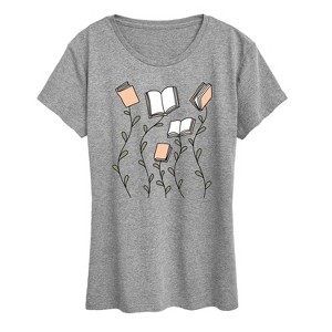 Women's - Instant Message - Book Garden Short Sleeve Graphic T-Shirt - 1 of 4