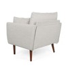 37.5" Fabric Sophisticated Club Chair with Birch Wood Legs - 4 of 4