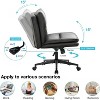 NicBex Minimalist 360° Swivel Office Chair with Wheels&Adjustable Height,120°Rocking Chair Versatile Chair for Office,Bedroom,Vanity,Makeup - 4 of 4