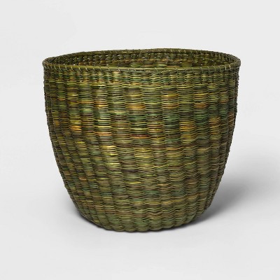 Woven Natural Decorative Cane Pattern Small Basket - Threshold™