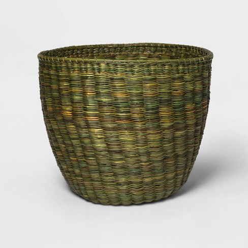 Large Natural Woven Round Basket - Threshold™