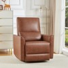 Swivel Rocking Recliner Chair, Glider Rocking Chair, Manual Upholstered Faux Leather Recliner with Lumbar Support, Nursery Rocking Recliner - 4 of 4