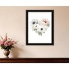 HomeRoots Floral Heart Black Framed Print Wall Art - 2 of 4