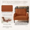 PAGED Stylish Accent Chair Comfy Single Sofa Chair Corduroy Fabric Armchair with Double Side Pockets, Wood Structure for Living Room - 3 of 4