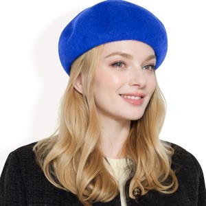 Anna-Kaci Women'sClassic Wool Beret Hat with Adjustable Inner Band and Timeless Parisian Style - 1 of 4