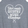 Women's - Instant Message - Dirt Roads, Country Music, & Cowboys Graphic Racerback Tank - 2 of 4