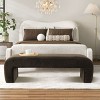 60"End Of Bed Bench King Size,Velvet Bedroom Bench Seat Waterfall Bench,Breakfast Nook Bench,Window Bench In The Living Room,Bedroom-Cuddlewood - 3 of 4