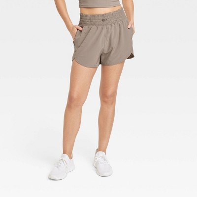 Women's Flex Woven Mid-Rise Cargo Joggers - All In Motion™ Taupe XL