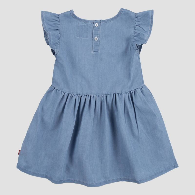 Levi's® Toddler Girls' Flutter Sleeve Summerwind Denim Dress - Blue, 2 of 5