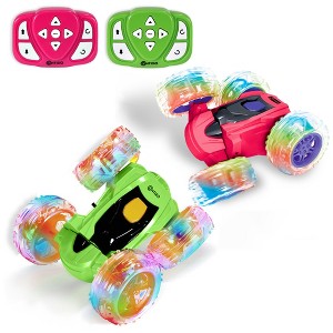 Contixo Sc3 Rc Flip Racer Stunt Car 2-pack Pink And Green : Target