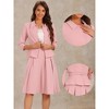 Allegra K Women's Business Office Long Sleeve Blazer Jacket Pleated Skirts 2 Piece Suit Sets Outfits - 2 of 4