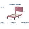 Velvet Bed Frame, Upholstered Platform Bed with Button Tufted Headboard & Under-Bed Storage Space, Sturdy Wooden Slats Support, No Box Spring Needed - 2 of 4