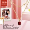 Turandoss Birthstone Necklace for Women Girls, Birthstone Layered Necklace for Girls,  Birthday Gifts for Girls, Jewelry for Women, 15+2.5/17+2.5In - 2 of 4