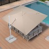 PURPLE LEAF  Patio Umbrella White Cantilever Offset Umbrella Rectangle Outdoor Umbrella with 360-degree Rotation - 2 of 4