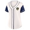 MLB Milwaukee Brewers Women's Short Sleeve White Fashion Jersey - 2 of 3