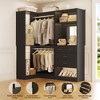 Aheaplus Freestanding Closet System with 4 Drawers, Walk-In Wooden Closet Orangizer with 6 Shelves and 2 Rods - 2 of 4
