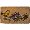 HomeRoots 18" X 30" Brown and Black Coir Floral Outdoor Door Mat - 4 of 4
