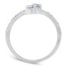 Pompeii3 1 1/2 Ct Diamond Engagement Two Stone Forever Us Ring Set White Gold - 3 of 4