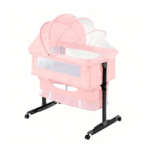 Semphis Baby Bassinet Foldable Portable Bedside Crib,Storage Basket breathable mesh - 1 of 4