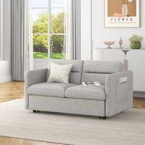 NicBex 2-in-1 Convertible Sleeper Chair,Modern Pull-out Sofa Bed with Adjustable Backrest,Couches with Solid Wood Frame for Living Room - 1 of 4