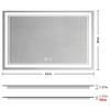 Keonjinn LED Front Light Bathroom Vanity Wall Mirror, 3 Color Temperatures, Anti-fog - 3 of 4