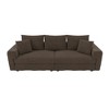82.7" Plush Corduroy Convertible Sectional Sofa with Movable Ottomans - 4 of 4