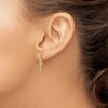 Black Bow Jewelry Small Textured Seahorse Dangle Post Earrings in 14k Yellow Gold - 3 of 4
