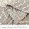 Boho Queen Size Quilt Set 3PCS Oatmeal with 2 Pillow Cases Reversible Coverlet All Season - 4 of 4